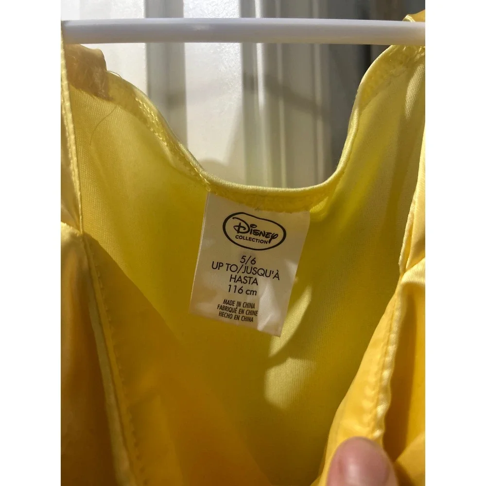 Disney Collection Belle Costume Dress Girls 5/6 Yellow Beauty and the Beast